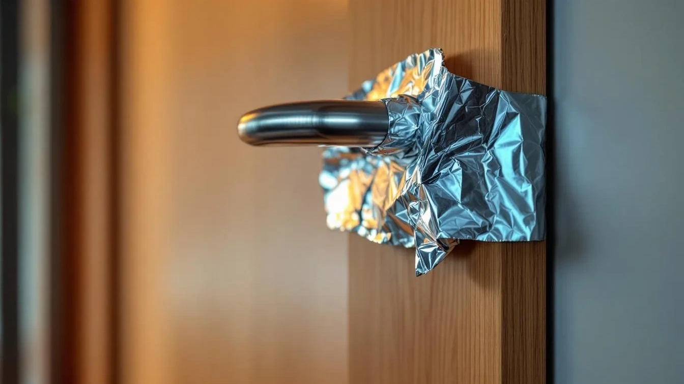 Ein Experte verrät, ob Alufolie am Türgriff wirklich vor Einbruch schützt