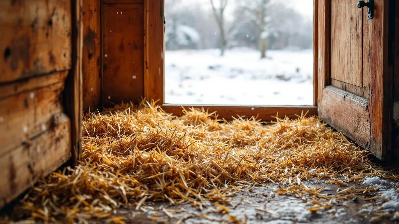 Ich probierte diese Technik aus, mein Hühnerstall war den ganzen Winter trocken