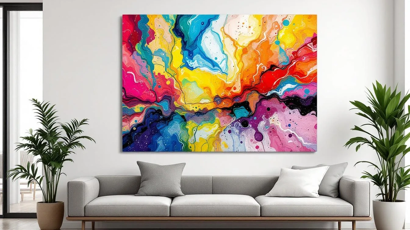 Ich upcycelte alte Wachsmalstifte, jetzt habe ich moderne Kunst an der Wand