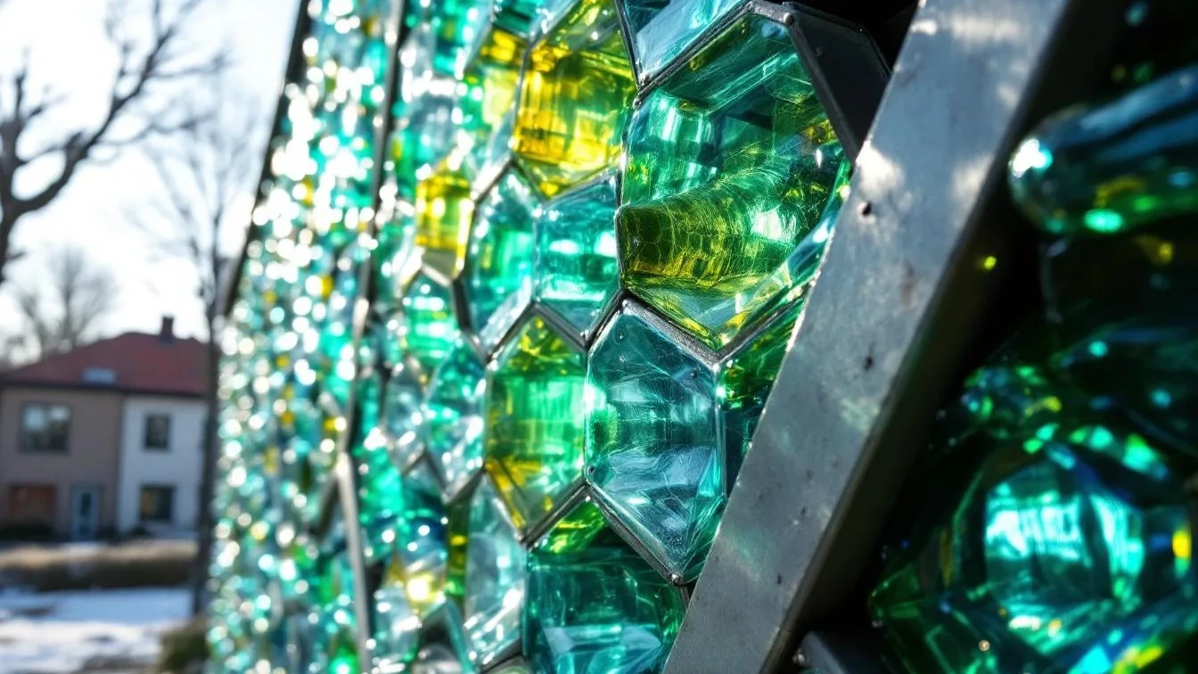 Keine Ziegel und kein Beton, so werden PET-Flaschen zu Hauswänden