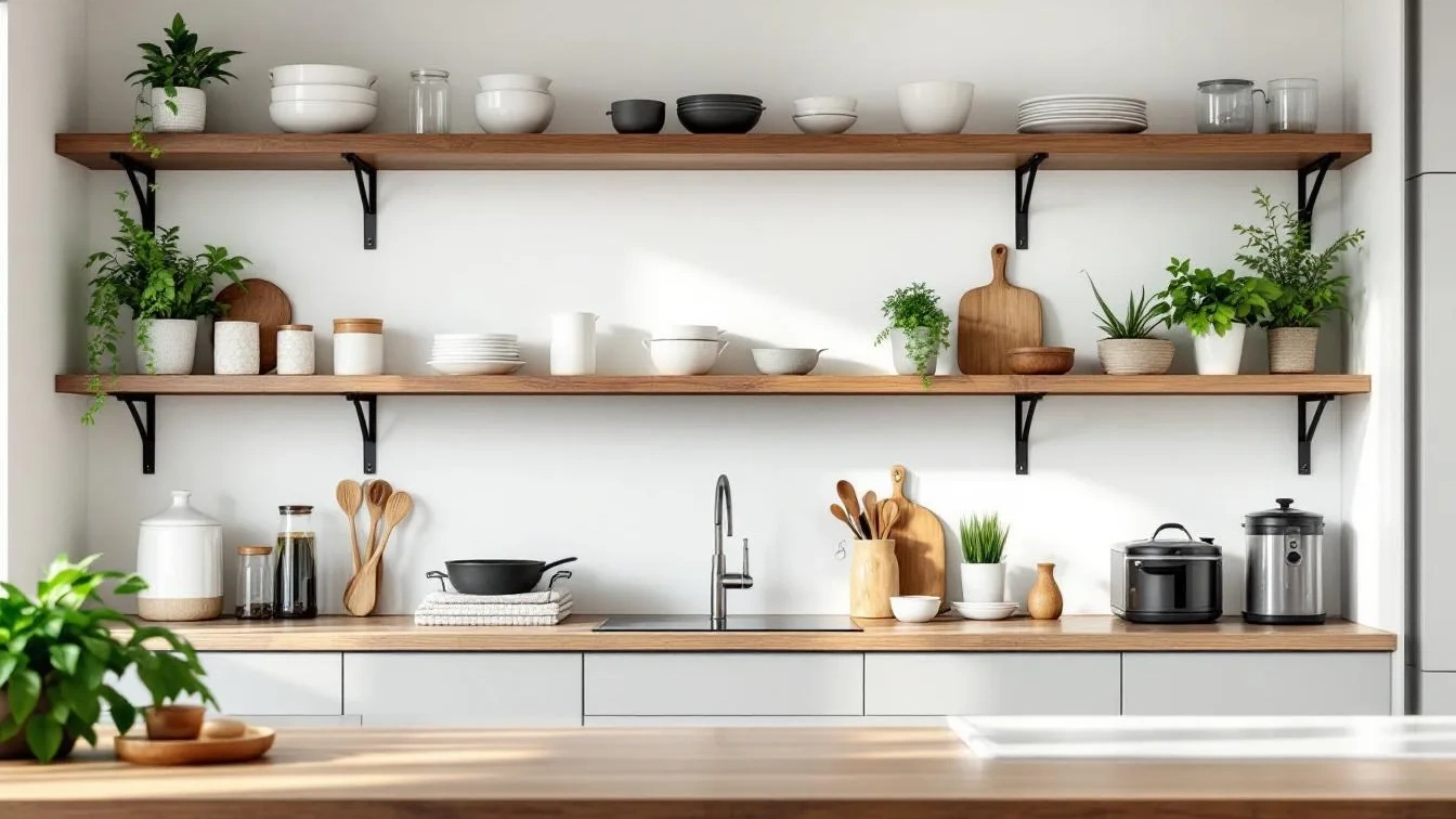 Warum offene Regale statt Oberschränke deine Küche sofort größer machen