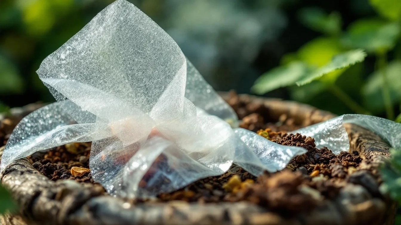Weder Mais noch Zucker, diese Folie aus Fischschuppen ist kompostierbar