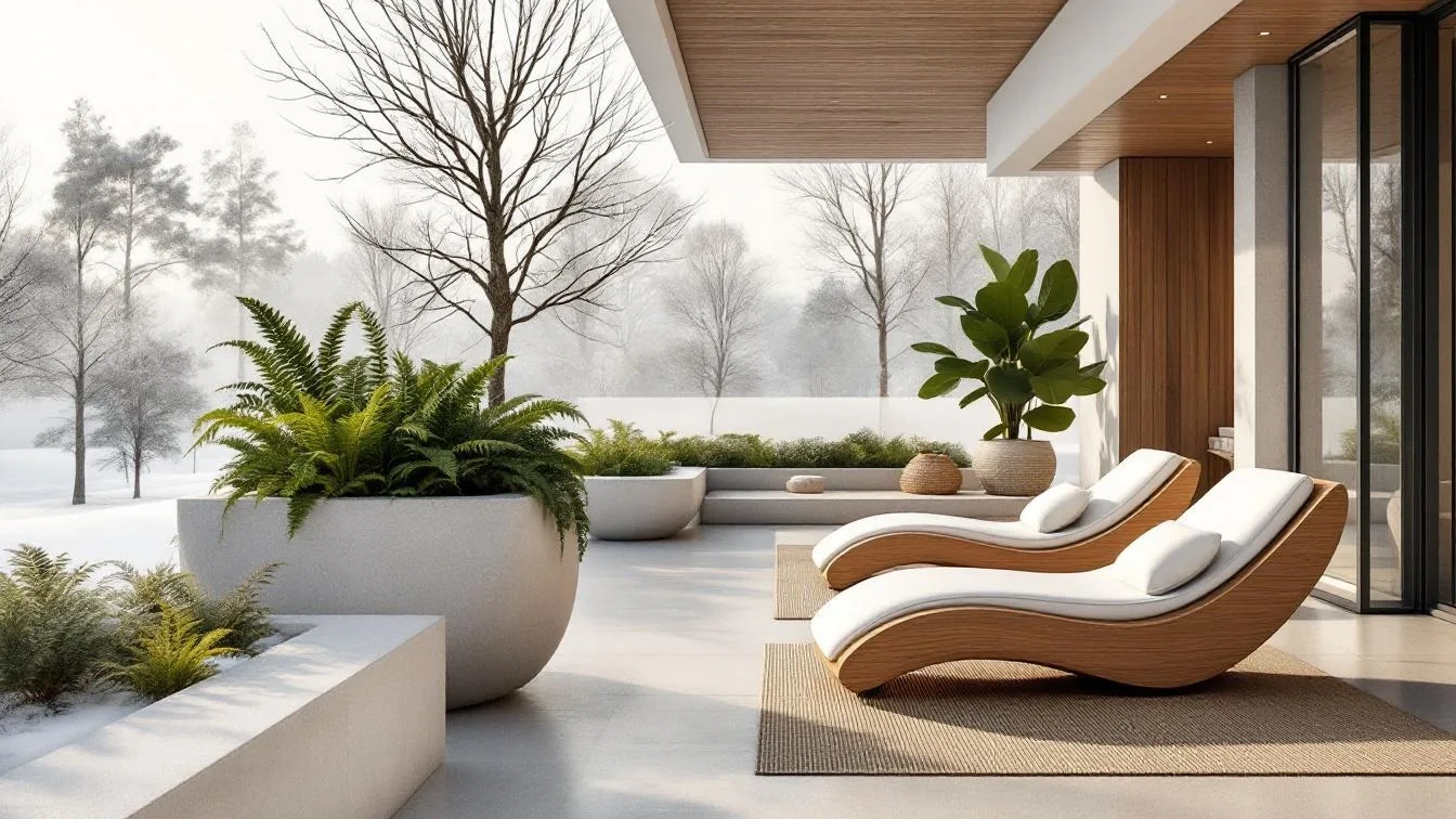 Weder Plastik noch Beton, organische Formen erobern jetzt die Terrasse